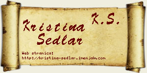 Kristina Sedlar vizit kartica